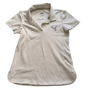 PUMA Girl's White Golf Polo - Size Small
